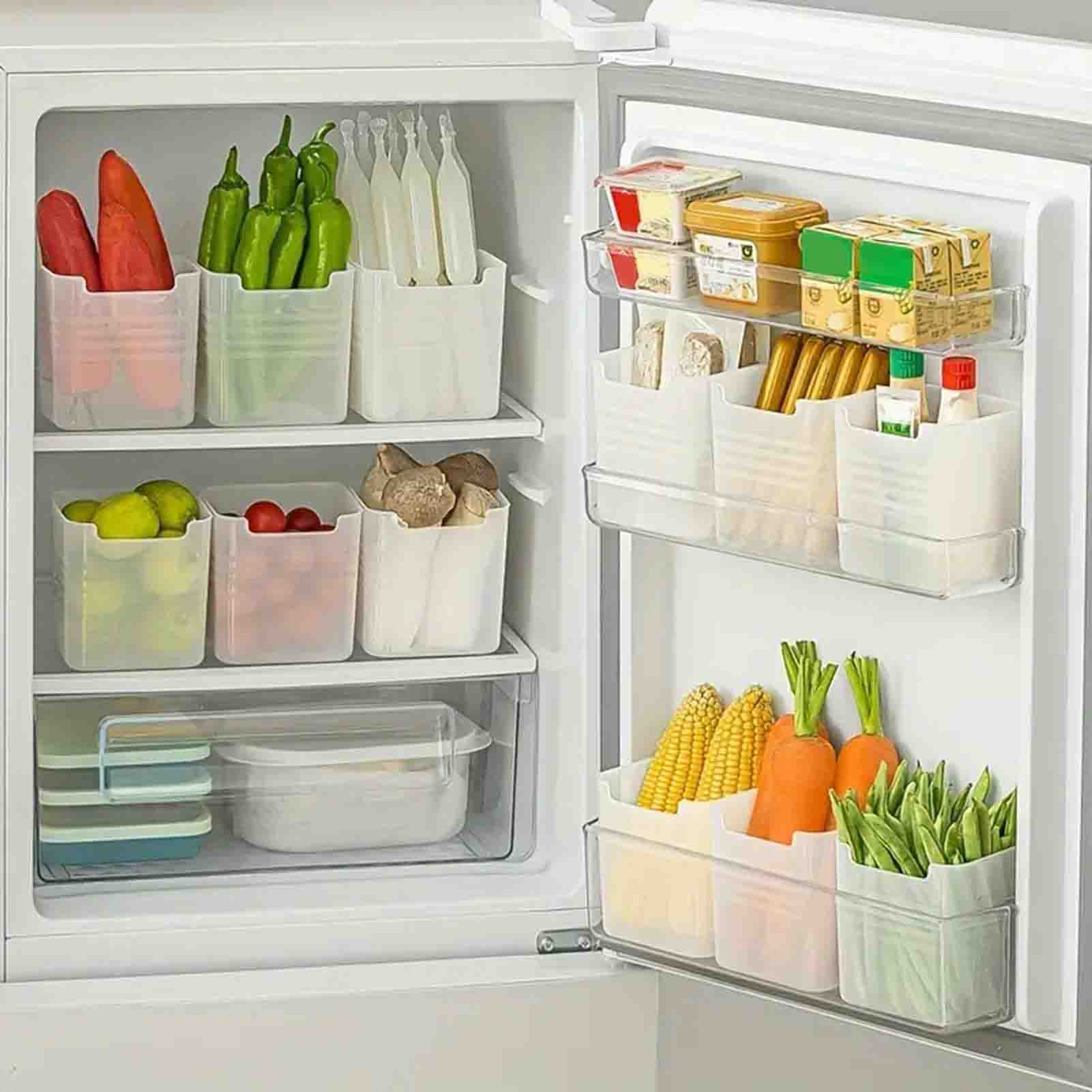 Woven Basket Set - 3pcs Kitchen Storage Basket 10*11*8.5cm Refrigerator