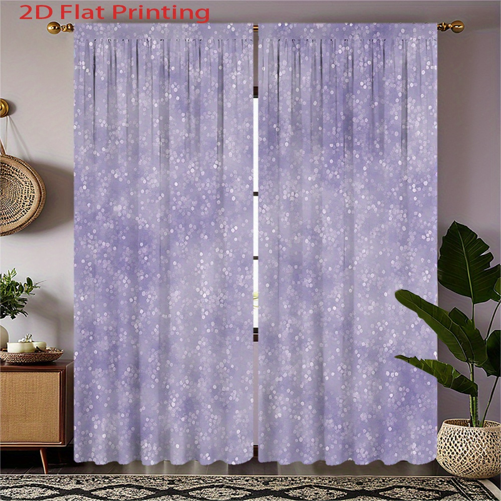 Interior Design Of Cafe - Purple Sparkle Curtains Window Drapes Living