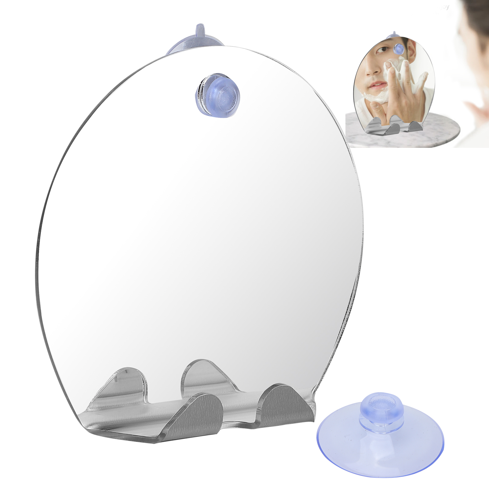 Rattan Mirror Round - Fogless Bathroom Shaving Mirror Fogless Shower