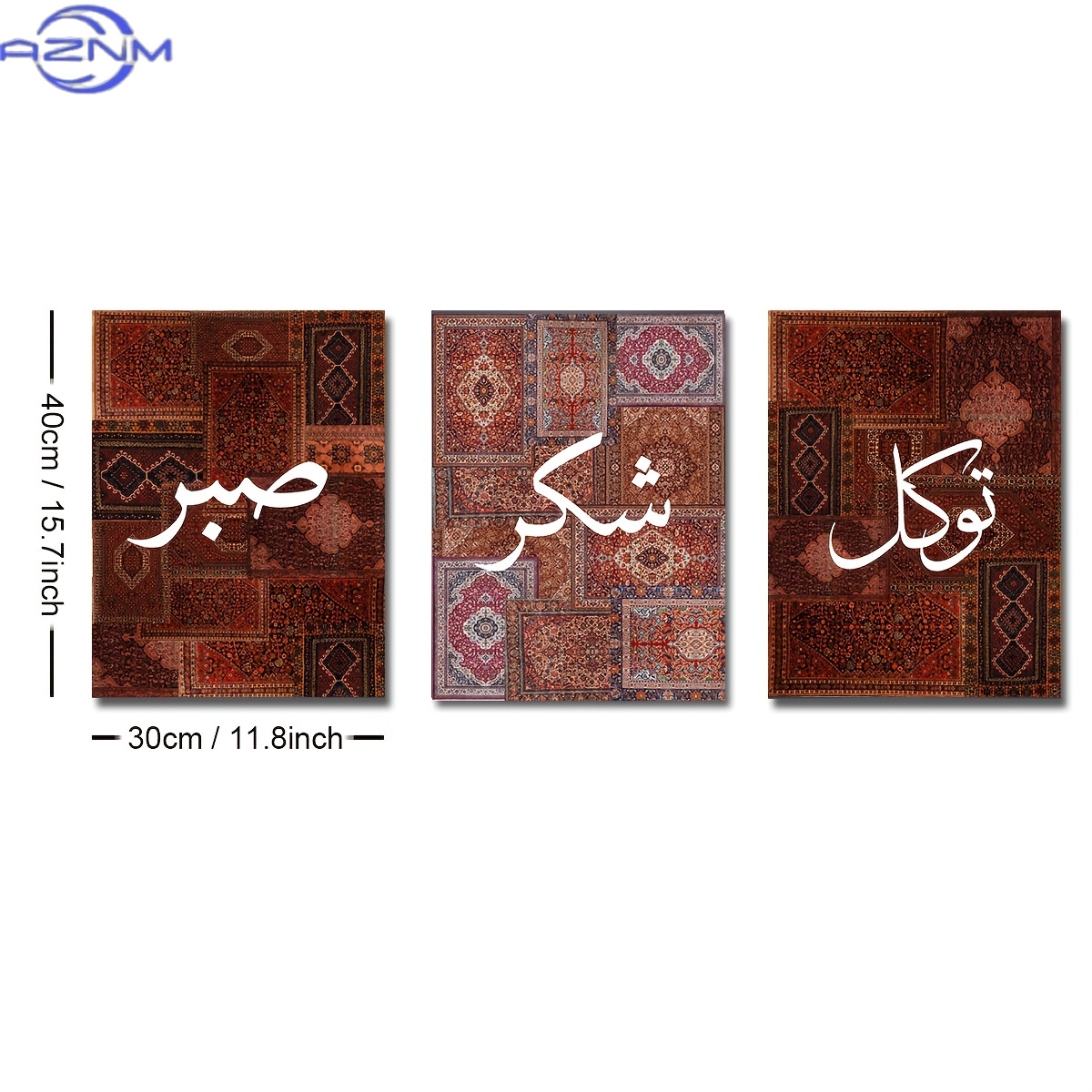 2D FLAT 3pcs Set Unframed Boho - огляд і ціна Printed Rug Abstract