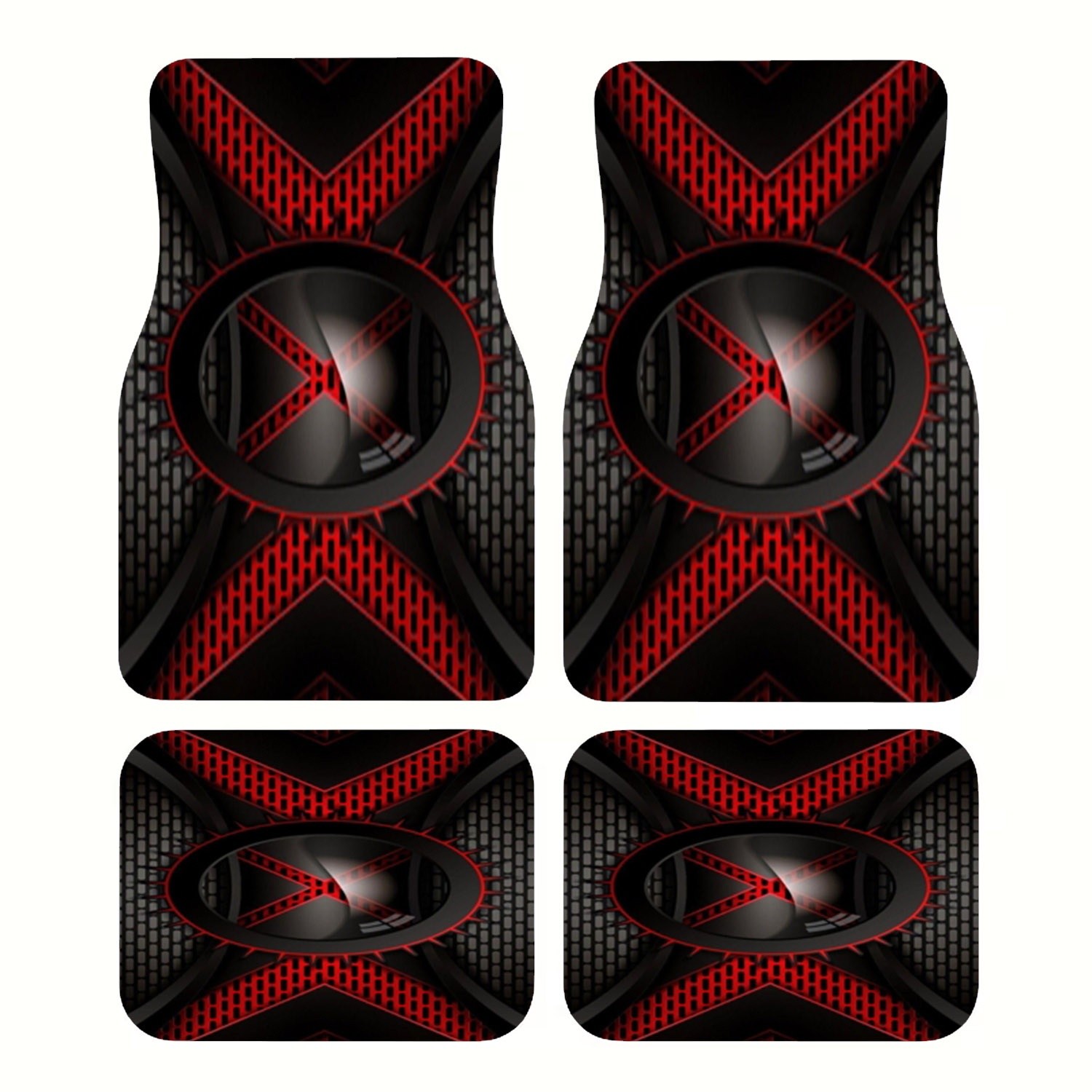 4pcs Car Floor Mats, Black & R - огляд і ціна Interior Design Industrial Style