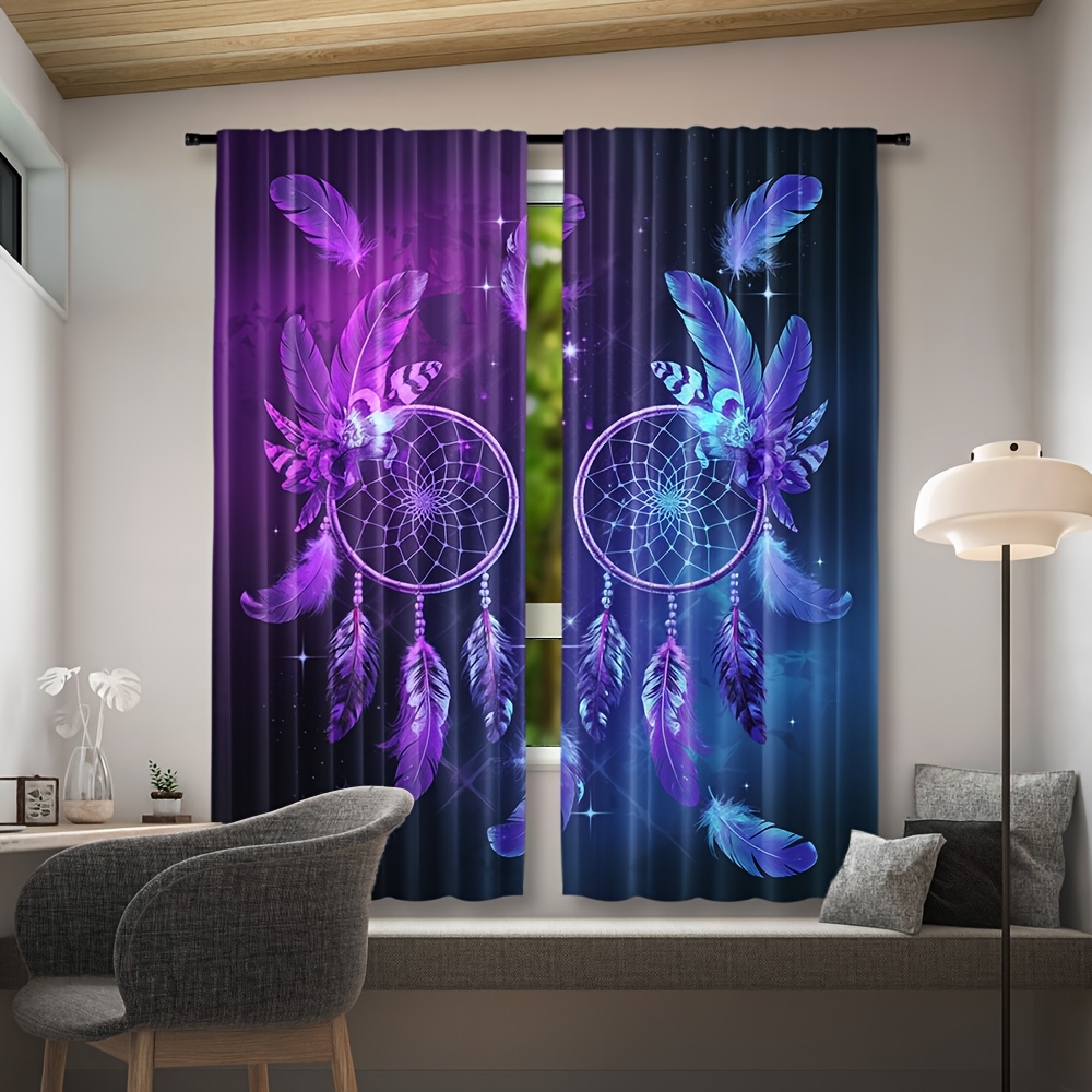 Purple Dreamcatcher Curtains F - огляд і ціна Interior Design Of Cafe