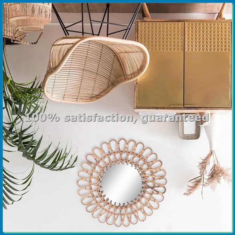 40Cm Nordic Wicker Wall-Mounte - огляд і ціна Rattan Mirror Round