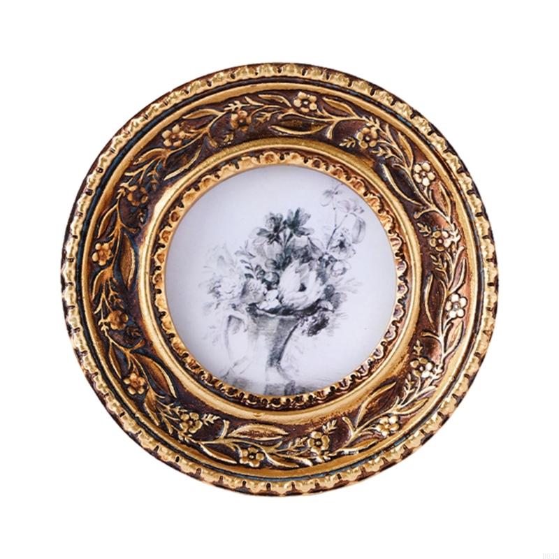 Antique Bronze Gold Round Phot - огляд і ціна Rattan Mirror Round