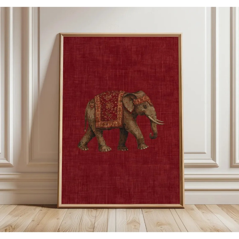 Indian Elephant Pattern Print, - огляд і ціна Interior Designer