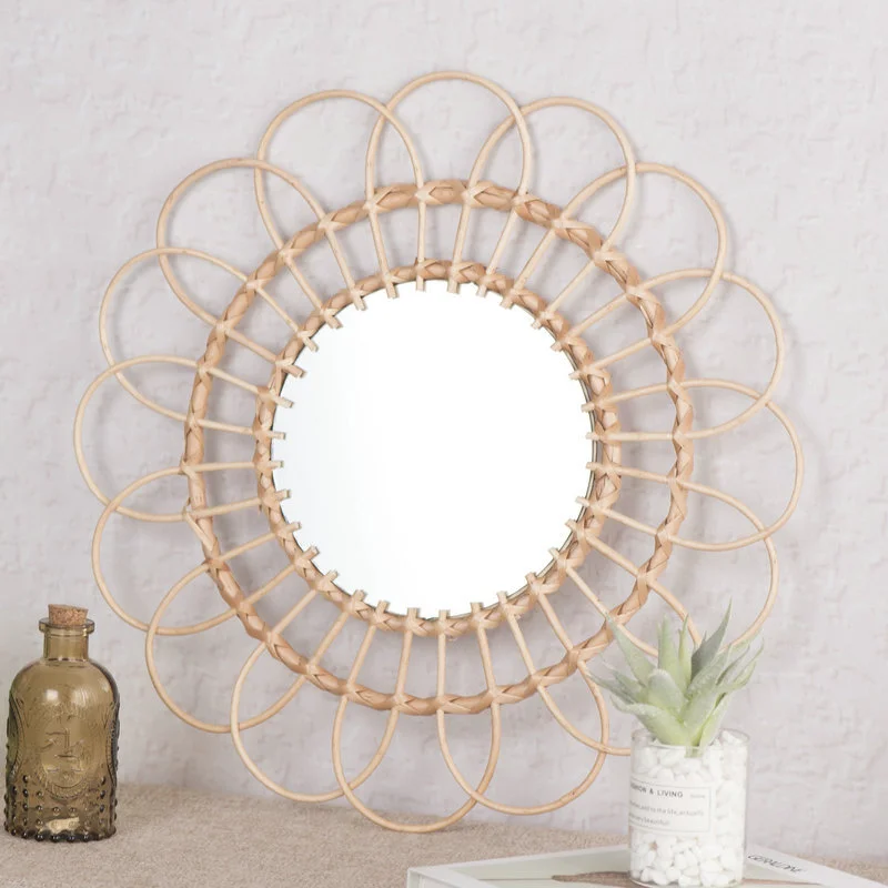 Hanging Mirror Rattan Sunflowe - огляд і ціна Rattan Mirror Round
