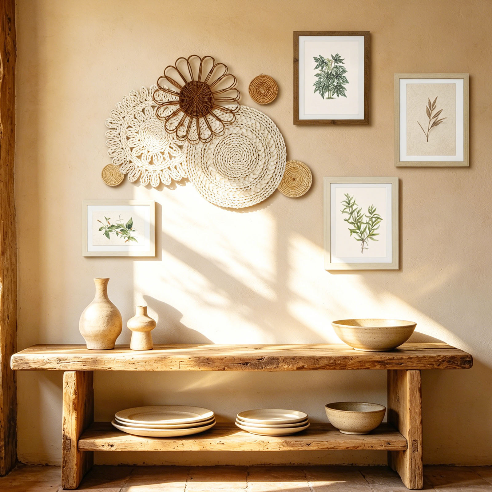 Boho Wall Basket Seagrass Ratt - огляд і ціна Woven Basket Set