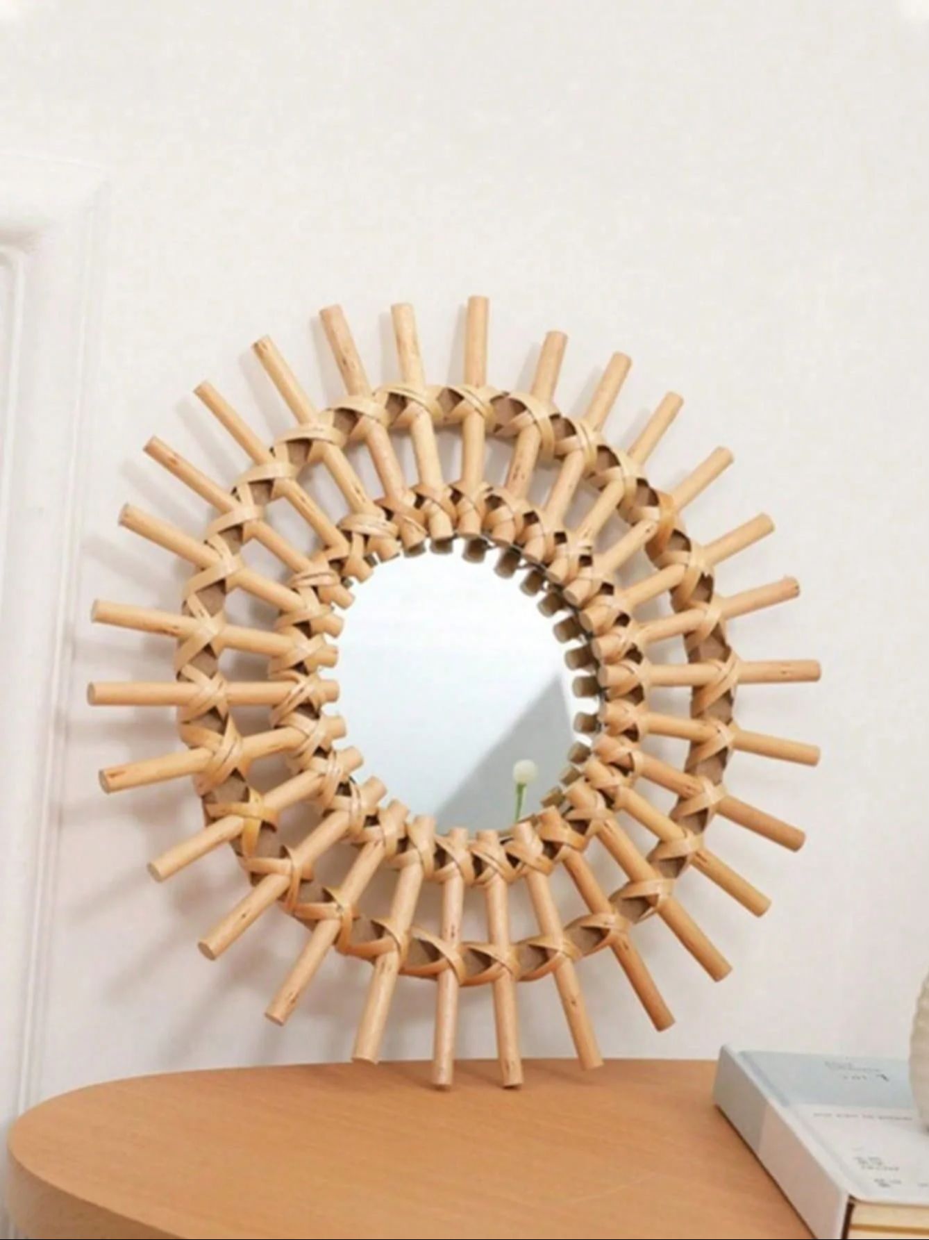 Boho Rattan Wall Mirror, Handm - огляд і ціна Rattan Mirror Round