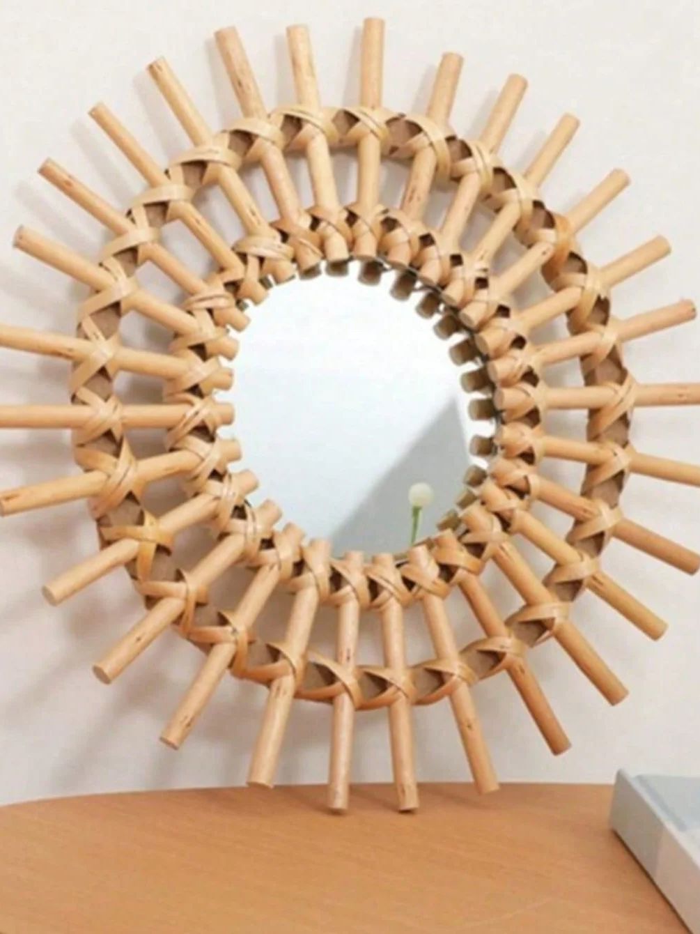 Boho Rattan Wall Mirror, Handm - огляд і ціна Rattan Mirror Round