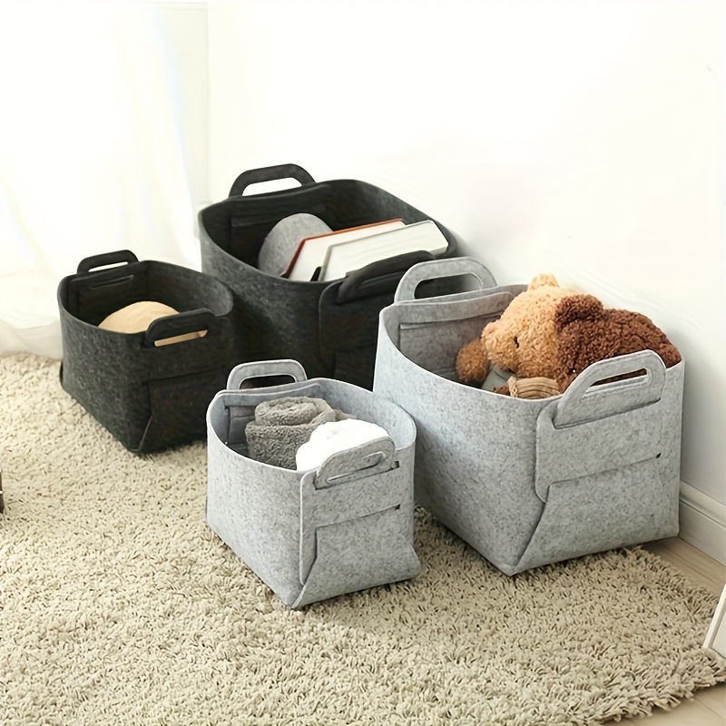 3PCS Felt Storage Bins With Ha - огляд і ціна Woven Basket Set