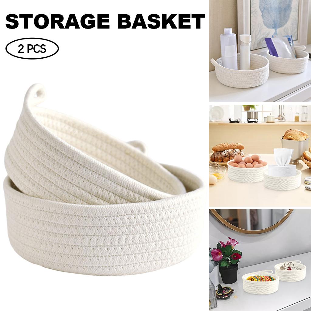 Cotton Rope Round Small Woven  - огляд і ціна Woven Basket Set