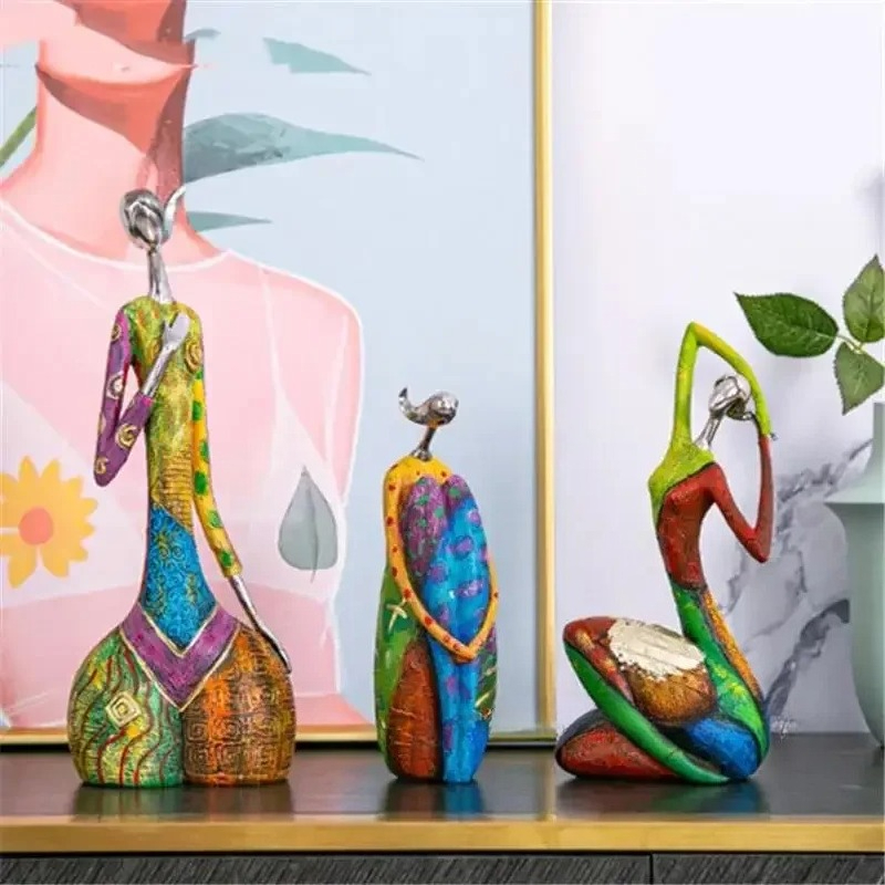 Painting Woman Resin Statue Fi - огляд і ціна Interior Design Drawing