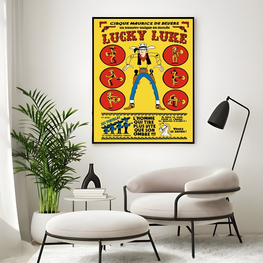 Vintage Comic Lucky L-Luke Pos - огляд і ціна Interior Design Drawing