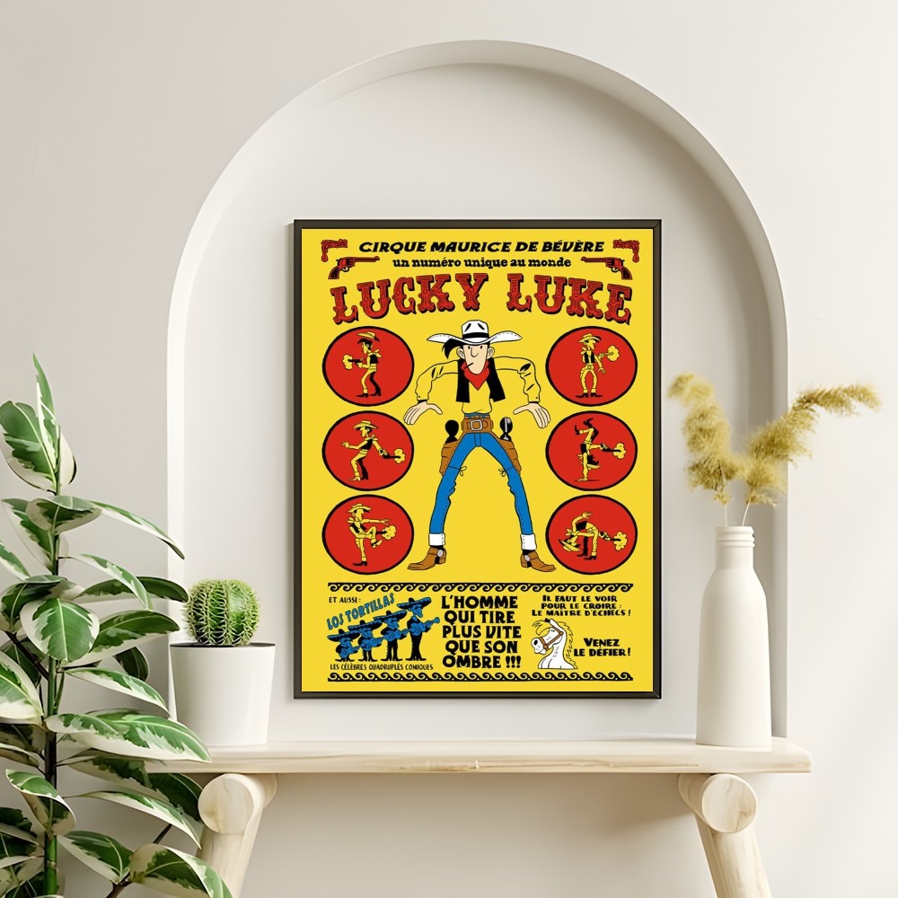 Vintage Comic Lucky L-Luke Pos - огляд і ціна Interior Design Drawing