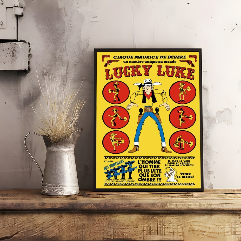 Vintage Comic Lucky L-Luke Pos - огляд і ціна Interior Design Drawing
