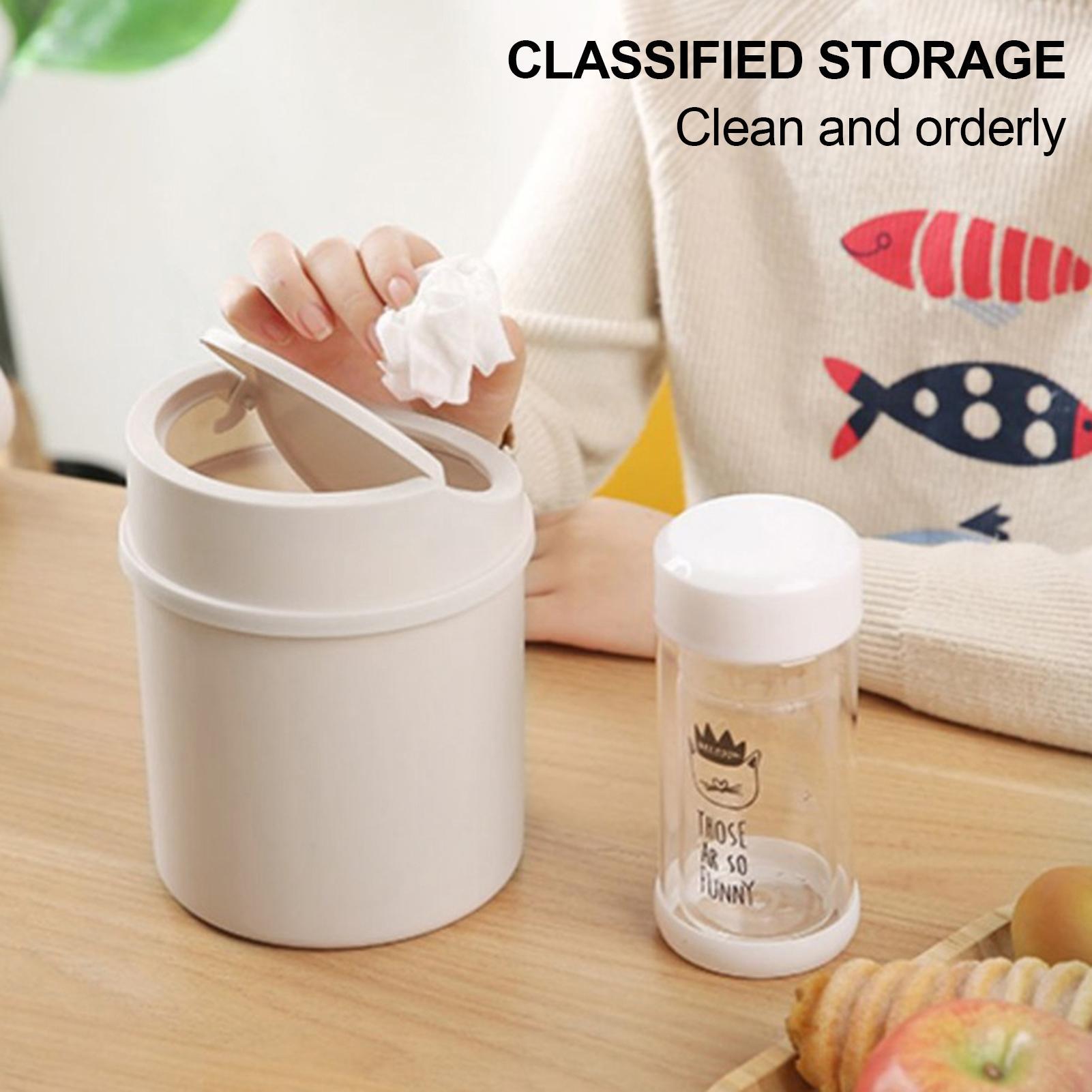 Mini Desktop Trash Can with Li - огляд і ціна Interior Design Your Room