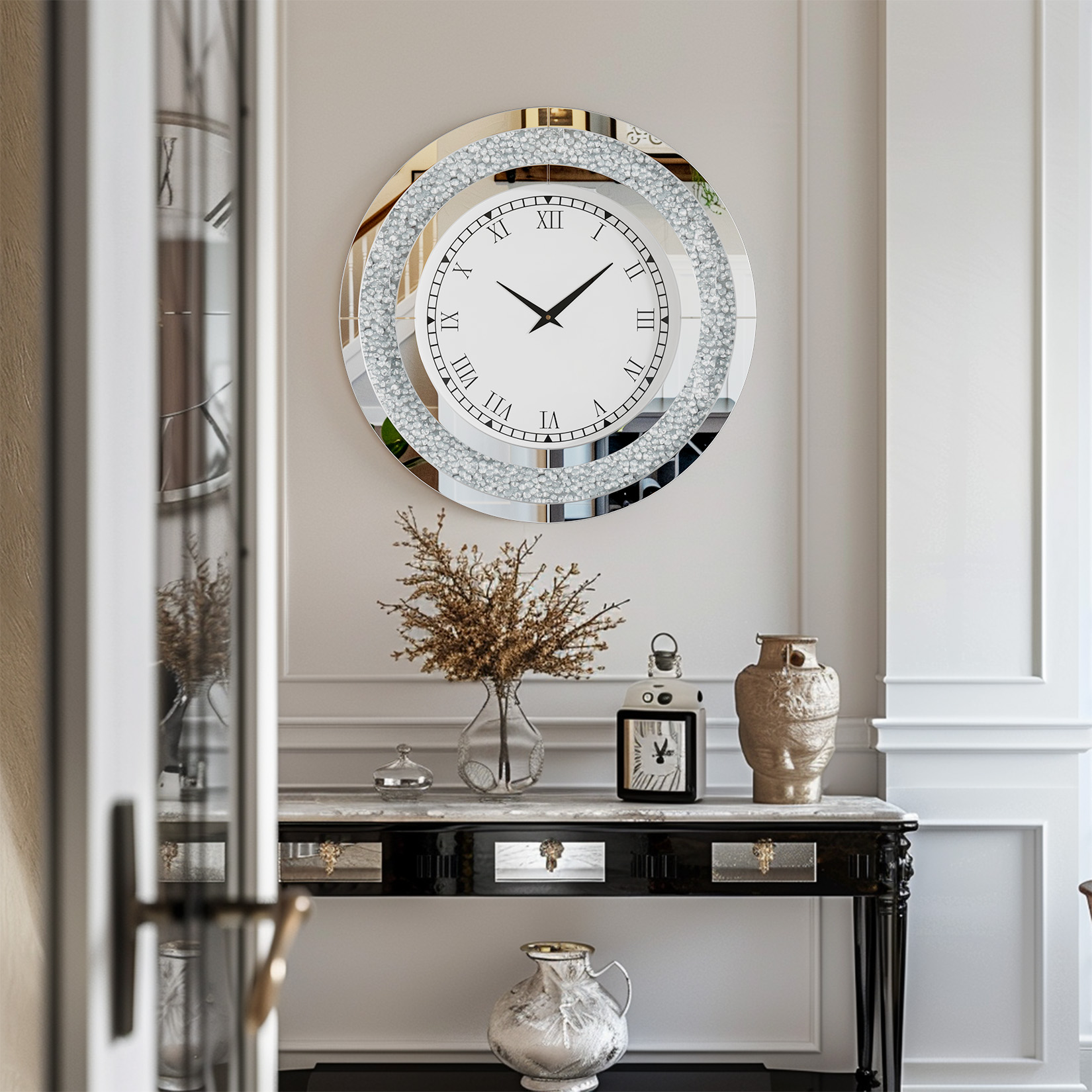 Silver,Tawny Tinted Round Mirr - огляд і ціна Rattan Mirror Round