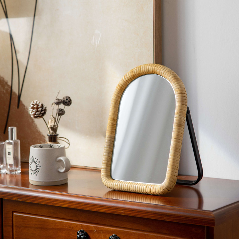 Rattan table bracket makeup ta - огляд і ціна Rattan Mirror Round
