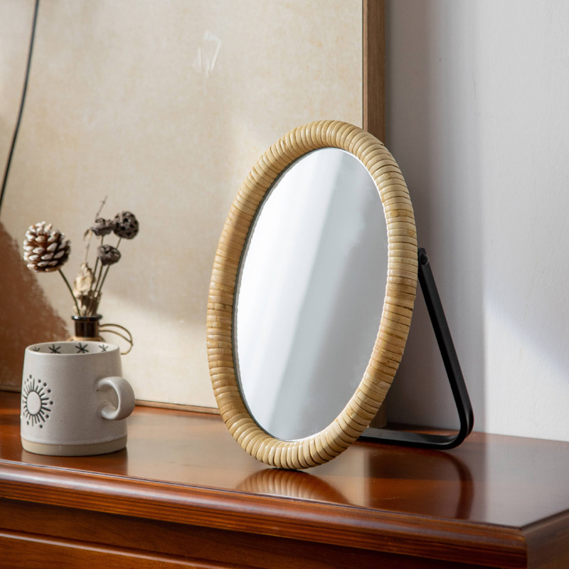 Rattan table bracket makeup ta - огляд і ціна Rattan Mirror Round