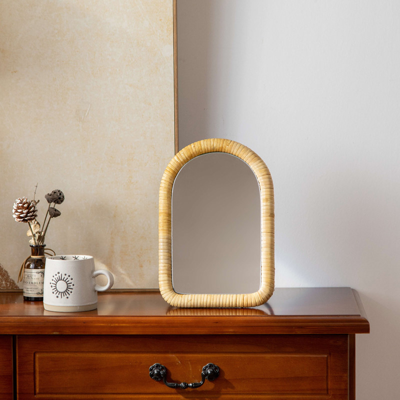 Rattan table bracket makeup ta - огляд і ціна Rattan Mirror Round