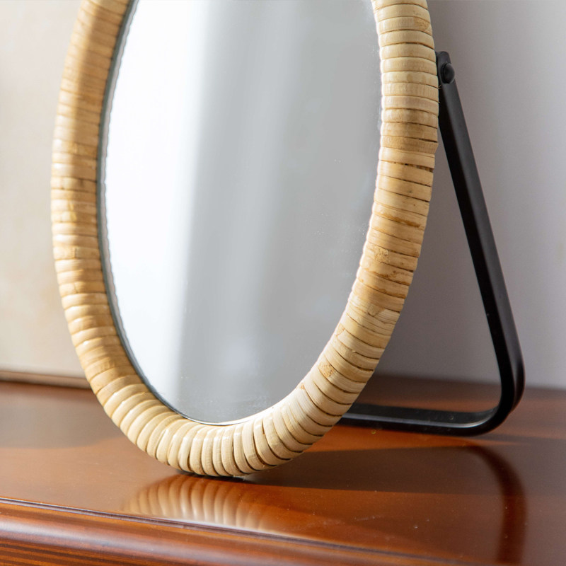 Rattan table bracket makeup ta - огляд і ціна Rattan Mirror Round