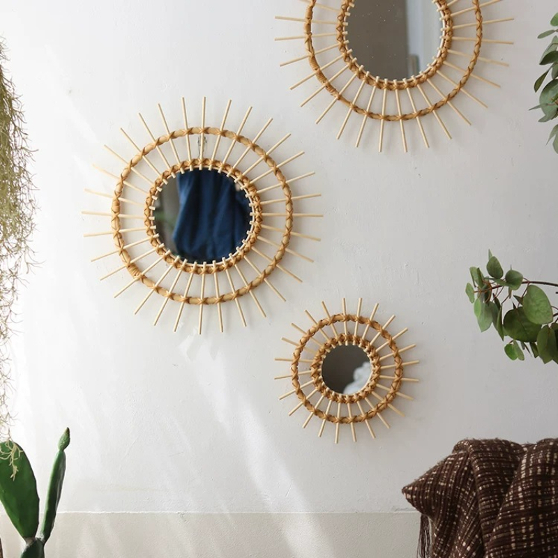 Creative Rattan Round Decorati - огляд і ціна Rattan Mirror Round