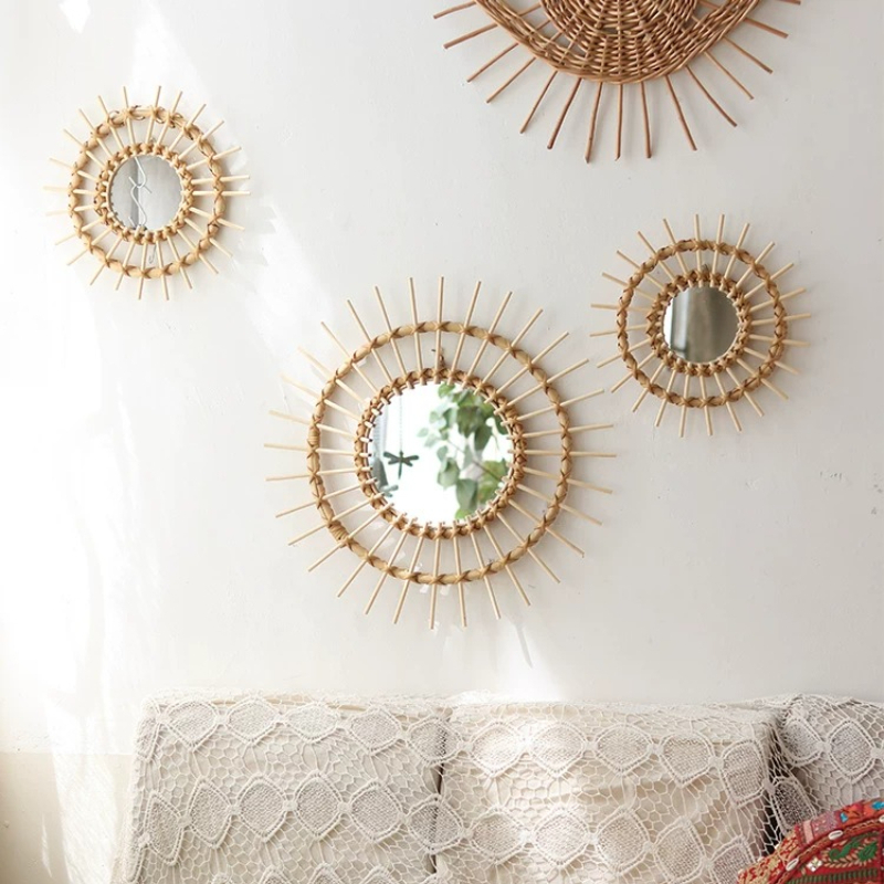 Creative Rattan Round Decorati - огляд і ціна Rattan Mirror Round