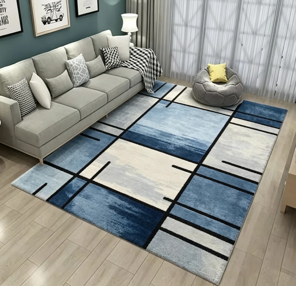 Modern Abstract Geometric Carp - огляд і ціна Printed Rug Abstract
