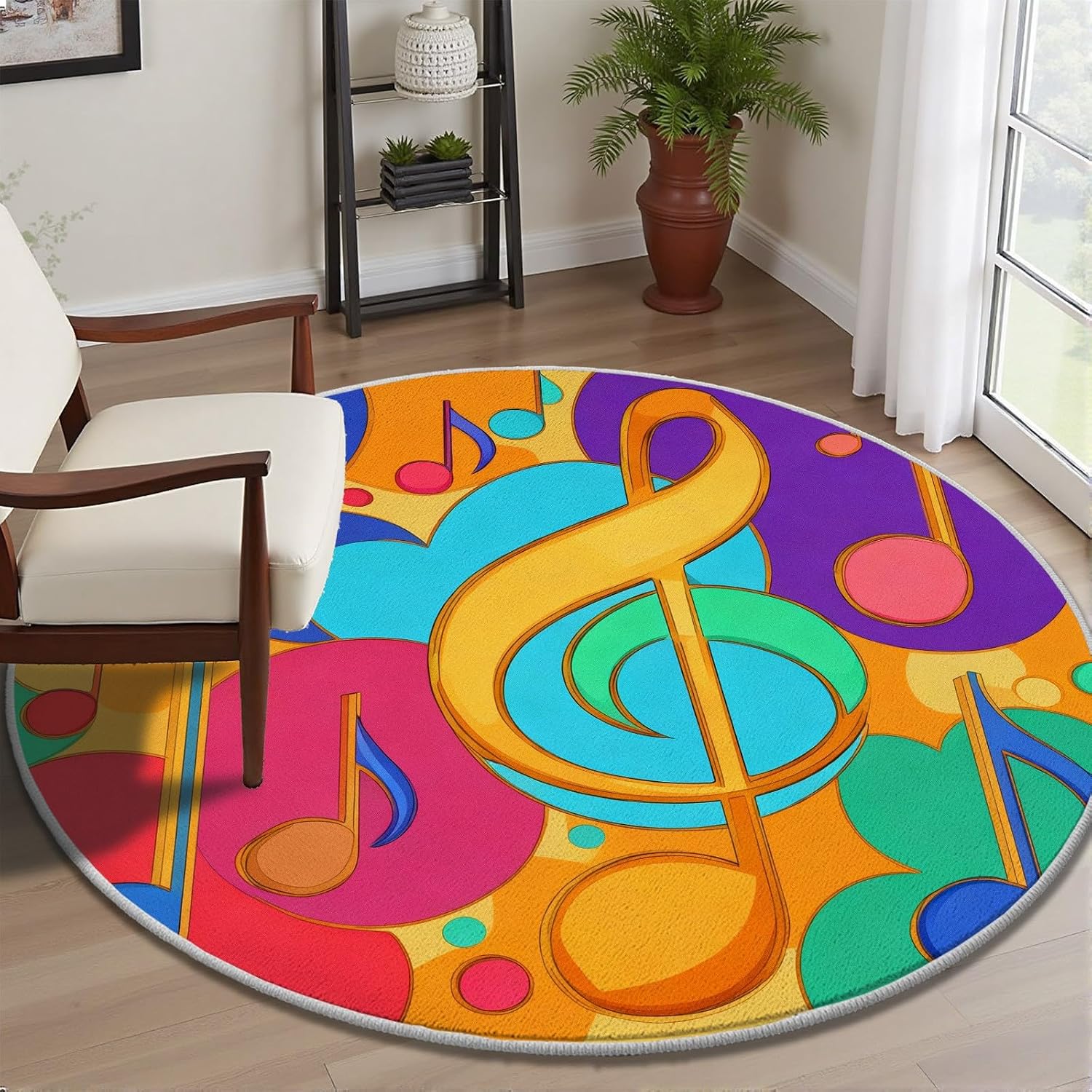 Colorful Abstract Musical Note - огляд і ціна Printed Rug Abstract