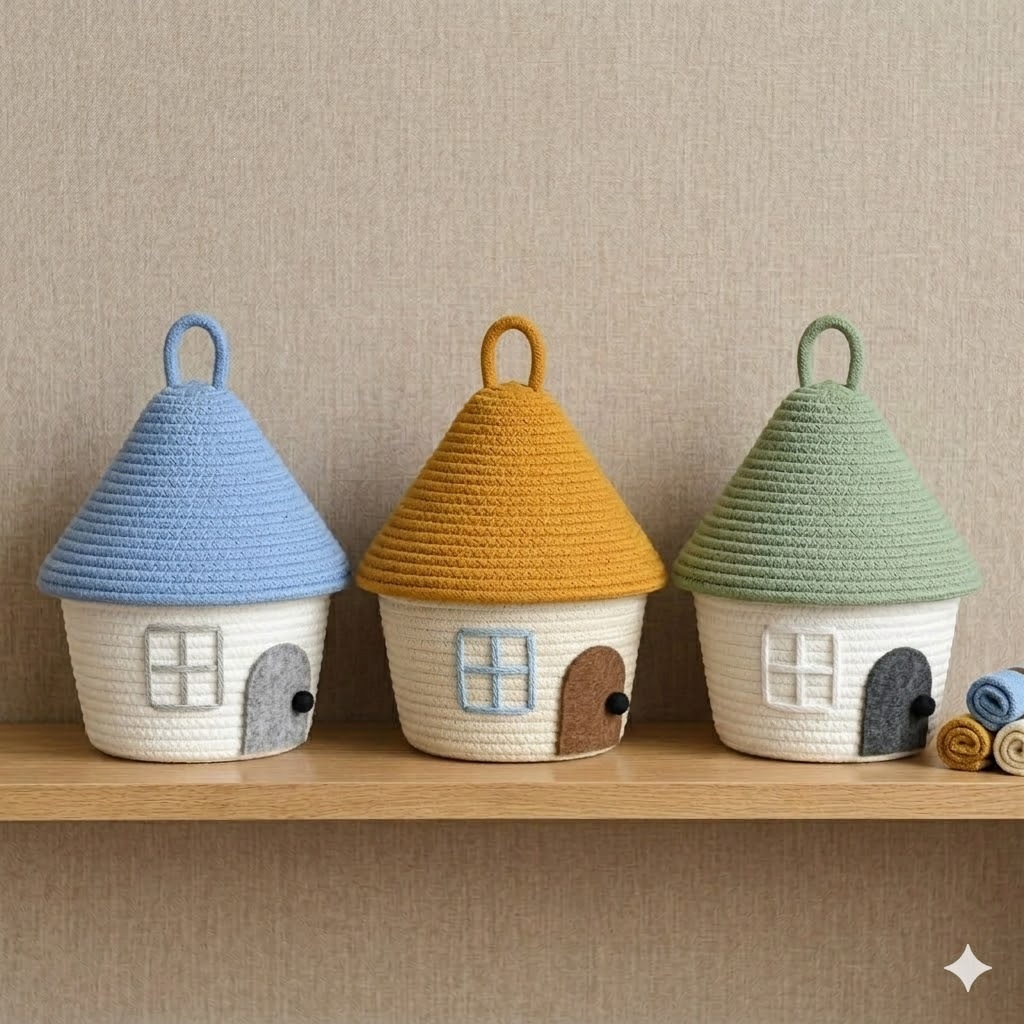 Cotton Rope Woven Storage Bask - огляд і ціна Woven Basket Set